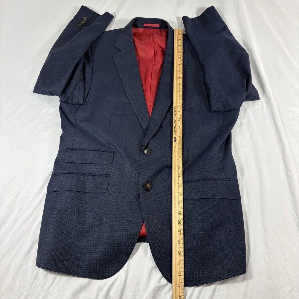 SuitSupply Sienna Navy Blue Wool Blazer Vitale Barberis Canonico 46R‎